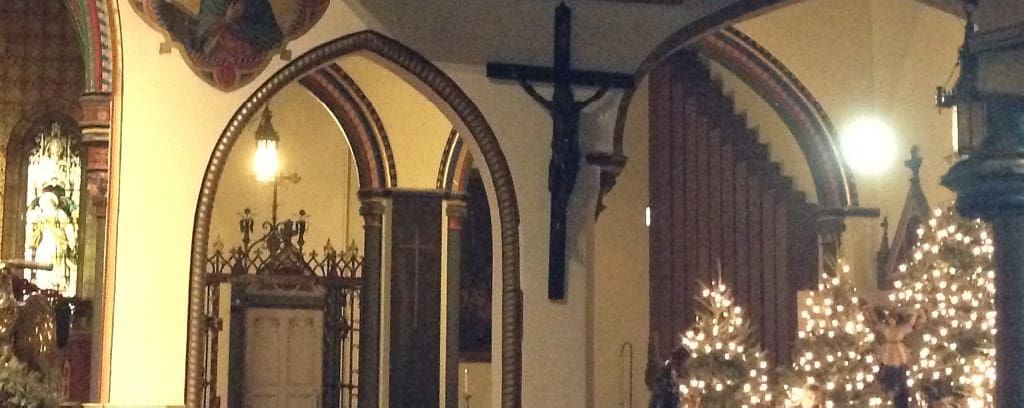 Photo of Church of the Transfiguration at Christmas.