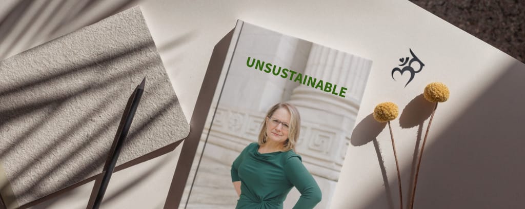 Photo of book cover mock-up with Nance L. Schick looking frustrated