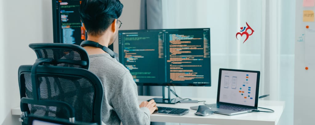 Photo of human analyzing data