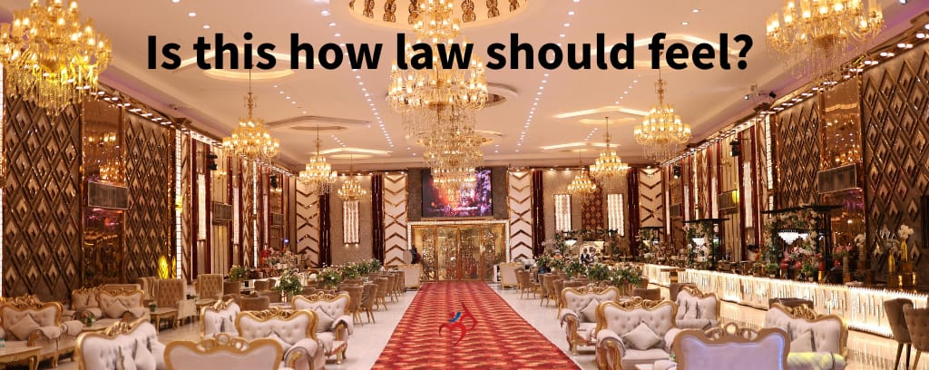 Photo of exclusive ballroom with crystal chandeliers