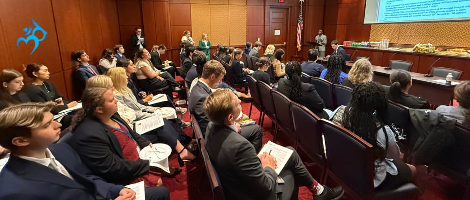 Photo of congressional staffers in EPTC briefing on Capitol Hill