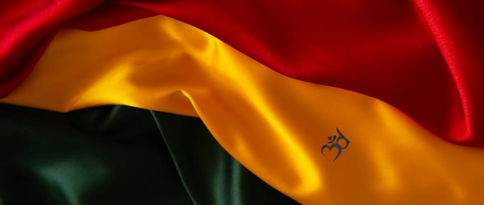 Photo of Pan-African flag (red, gold, green)